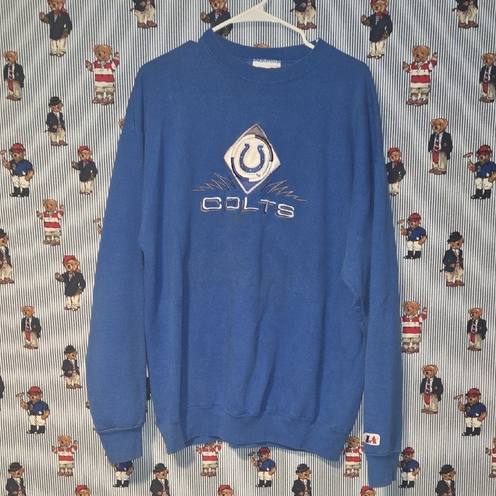 Vintage Indianapolis Colts Logo Athletic Sweatshirt Large Made In Usa